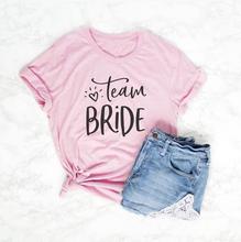 Camiseta de noiva rosa feminino do grupo da noiva da erva daninha da roupa bonita da forma das mulheres t 2024 - compre barato