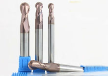 2 Flautas Fresagem Fresagem nariz de Bola cortador da Fresadora CNC router bits hrc55 R3 * 12 * D6 * 50 2024 - compre barato