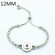 Fashion Charming beads chain snap bracelet bangle adjustable fit 12MM snap buttons jewelry wholesale SG0197 2024 - buy cheap