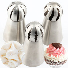 3Pcs Sphere Ball Stainless Steel Shape Piping Nozzles Icing Russian Pastry Cream Cupcake Tips Flower Torch Pastry Tube Decoratio 2024 - buy cheap