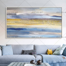 100% Handmade beautiful Abstract gold oil painting home decoration Abstract landscape on Canvas Hand-painted Wall Art 2024 - buy cheap