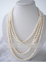 1641 SUPER LONG 100 INCH WHITE FRESHWATER REAL PEARL NECKLACE 2024 - buy cheap