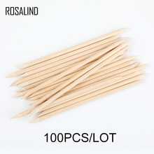 ROSALIND 100PCS/Lot Orange Sticks Wood Cuticle Pusher Nail Art Remover Set For Manicure Pusher for Nails 2024 - buy cheap