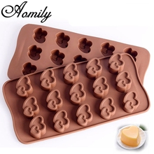 Aomily 15 Double Hearts Shaped Silicone Soap Candy Fondant Chocolate Kitchen Mould Wedding Silicone Chocolate Cookies Cake Mold 2024 - buy cheap