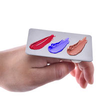 Anel de dedo paleta de cores compõem creme titular fundação paleta de mistura cosméticos compõem a ferramenta placa de aço inoxidável 2024 - compre barato