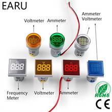 Digital 22mm AC 12-500V Volt 0-100A 20-75HZ Voltmeter Ammeter Amp Current Hertz HZ Voltage Meter LED Indicator Lamp Pilot Light 2024 - buy cheap