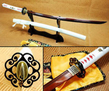 Full Tang RED Blade Japanese Samurai Sword Katana Handmade UNOKUBI ZUKURI #607 2024 - buy cheap