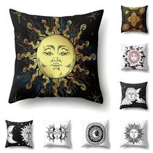 Hot Sun Moon Printed Decorative Cushion Covers Throw Pillow Case Sofa Bed Cushion Cover Home Cafe Car Decor new 2024 - buy cheap