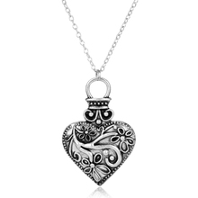 The Vampire Diary Necklace for Women Vintage Flower Heart Pendant Choker Jewellery Necklaces for Teen Girls 2024 - compre barato