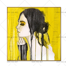 100% Handmade Abstract Tearing Sad Girl Canvas Painting Wall Art Pictures For Living Room Bedroom Hotel Decor 2024 - buy cheap