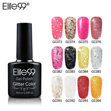 Elite99 10 ML Gel Unha Polonês UV Bling Brilhando Cor Gel Polonês Embeber Off Verniz Gel Laca Nail Art Semi permanant Gel UV 2024 - compre barato