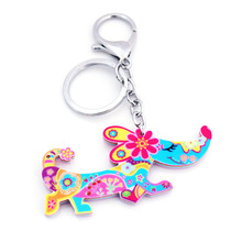 Acrylic Animal Jewelry Keyring For Women Girl Bag Car Key Handbag dachshund Dog Cat Owl Snail Scorpion Charm Keychain Gift 2024 - buy cheap