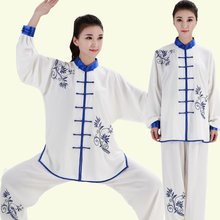 Embroidery Bamboo TaiChi Uniform Women Men Wushu Clothing Adult Martial Arts Outfit Wing Chun Suit Kung Fu Exercise Clothing 90 2024 - buy cheap