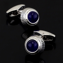 Gemelos de cristal de ojo de Gato Azul para hombre, de alta gama, a la moda, con botones de marca de diseño maestro superior, envío gratis 2024 - compra barato