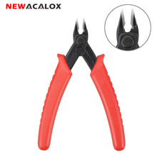 NEWACALOX DIY Hand Tool Electrical Cable Wire Stripper Cutters Pliers Cutting Side Shears Diagonal Nippers 5" 125mm Wire Cutter 2024 - buy cheap