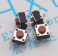 500pcs Tact Switch 6x6x5 red head switch button Induction Cooker button 6*6*5 touch switch 2024 - buy cheap