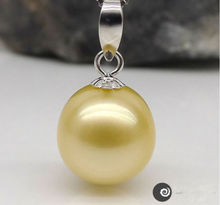 FREE SHIPPING HOT sell new Style >>>>  9.2mm AAA+++ Akoya Light Golden Pearl Pendant Solid White 2024 - buy cheap
