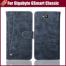 Hot Sale! High Quality Flip Leather Phone Case Protective Cover For Gigabyte GSmart Classic Case With Card Slots 2024 - buy cheap