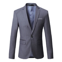 Chaqueta de traje de alta calidad para hombre, blazer clásico informal, ajustado, para oficina y fiesta 2024 - compra barato