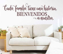 Adesivo de parede vinil bem-vindo, decalque de parede para sala de estar, quarto, decoração espanhola, mural xby05 2024 - compre barato