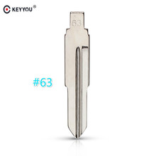 KEYYOU Metal Blank Uncut Flip KD Remote Key Blade Type #63 for Chery QQ6 NO. 63 Blade 2024 - buy cheap