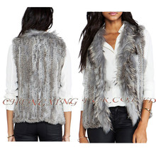 CX-G-B-198B Hot Selling Women Knitted Fashion Rabbit Fur Waistcoat  ~ DROP SHIPPING 2024 - buy cheap