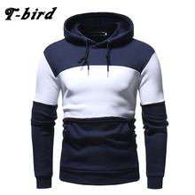T-Bird Hoodies Men 2018 Autumn Winter Men'S Sweatshirt Brand Hoodie Fashion Hip Hop Stitching Color Pullover Male Cotton Hoody 2024 - buy cheap