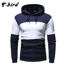 T-bird Hoodies hombre 2018 Otoño Invierno sudadera marca sudadera moda Hip Hop costura Color pulóver hombre algodón sudadera 2024 - compra barato