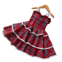 Детская летняя одежда, платья с цветочным принтом в Корейском стиле для вечеринки, платье-пачка в полоску для девочек, повседневная одежда, 2019 2024 - купить недорого