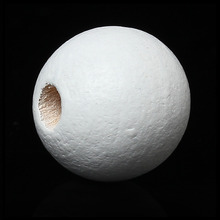 DoreenBeads Wood Spacer Beads Round White About 16mm( 5/8") Dia, Hole: Approx 3.5mm-4mm, 14 PCs new 2024 - buy cheap