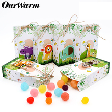 OurWarm 6pcs 3D Cartoon Animals Paper Gift Bags for Kids Birthday Party Baby Shower Decoration Christening Party Favors Supplies 2024 - buy cheap