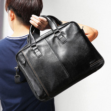 Wishehappy 100% Genuine Leather Briefcase Men Bag Business Handbag 14 Inch Laptop Shoulder Bags Tote Natural Skin Men Briefcase 2024 - buy cheap