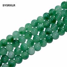 Wholesale Green Stone Jadee Round Shape Natural Stone Beads For Jewelry Making DIY Bracelet Necklace 6/8/10/12 MM Strand 16'' 2024 - buy cheap