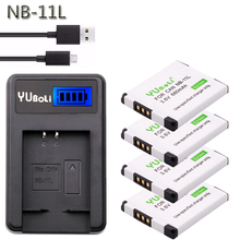 Batería de NB-11L NB11L NB 11L, Cargador USB para Canon A2600, A3500, A4000IS, IXUS 125, 132, 140, 240, 245, 265, 155, HS, 4 Uds. 2024 - compra barato