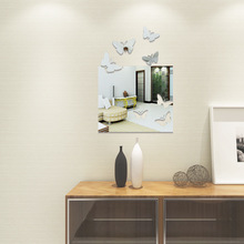 Adesivo de parede 3d acrílico para decoração, decoração criativa de espelho e borboleta, porta, sala, quarto, mural de decoração 2024 - compre barato