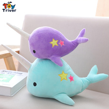 Kawaii Narwhal Dolphin Fish Ocean Plush Toys Triver Stuffed Animals Doll Baby Kids Children Girl Boy Birthday Gifts Home Decor 2024 - buy cheap