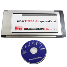 PCI Express на USB 3,0 с двумя портами, PCI-E адаптер для чипсета NEC, конвертер карт памяти ExpressCard 34 мм, 5 Гбит/с, PCMCIA ExpressCard 2024 - купить недорого