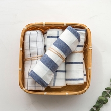 1piece high quality Blue white check striped tea towel kitchen towel napkin table cloth 100% cotton yarndye fabric free shipping 2024 - buy cheap