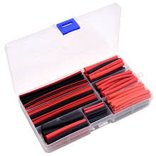 150 pçs/lote 8 Tamanhos Assorted 2:1 Chama-retardant Encaixotado Heat Shrink Tubing Kit Preto Vermelho 2024 - compre barato