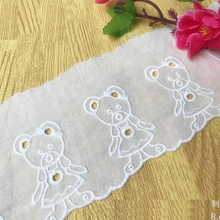 100% Cotton Lace Eyelet Embroidery Lace Fabrics 14 Yards Diy Appliqued Vintage Flower Scalloped Trims Off White 8.5cm 2024 - buy cheap