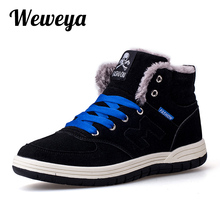 Weweya New Fashion Men Winter Snow Boots Keep Warm Boots Plush Ankle Boot Snow Work Shoes Casual Men's Snow Boots Size 39-45 2024 - buy cheap