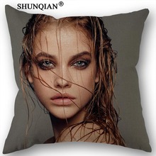 Custom Barbara Palvin Pillowcase Cotton Linen Square Zippered Pillow Cover For Office,Family Customize Your Picture 45x45cm 2024 - buy cheap