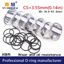 5PC/lot Rubber Ring NBR Seal O-Ring CS3.55mm ID51.5/53/54.5/56/58/60/61.5*3.55mm O Ring Seal Gasket Nitrile ORing Oil Resistance 2024 - buy cheap