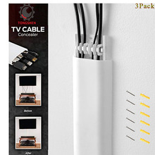 TV Cord Cover Concealer,Long Cable Raceway Channel, Paintable TV Wire Hider  for Wall Mounted TV W1.38 in X H0.78in