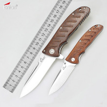 ENLAN Small Folding Knife 8Cr13MoV Blade Wood Handle Camping survival Cutter Practical Pocket EDC Portable Knife  EL-01 EM-01M 2024 - buy cheap