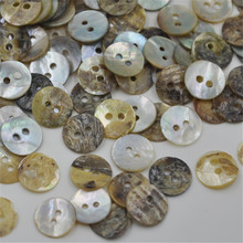 Botones de costura de carcasa Natural, mopa de perlas de Japón, carcasa redonda, 2 agujeros, PT104, 13mm, 50/100 Uds. 2024 - compra barato
