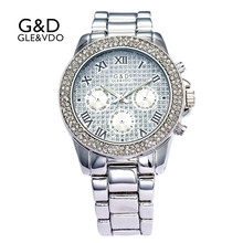 G & D-relojes de plata de lujo para mujer, pulsera femenina de estilo romano, regalo, 2017 2024 - compra barato