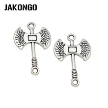 JAKONGO Antique Silver Plated Ax Tool Charms Pendant for Jewelry Making Earrings Bracelet Accessories DIY 24x16mm 20PCS/lot 2024 - buy cheap