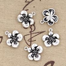 15pcs Charms Flower 15x14mm Antique Making Pendant fit,Vintage Tibetan Bronze Silver color,DIY Handmade Jewelry 2024 - buy cheap