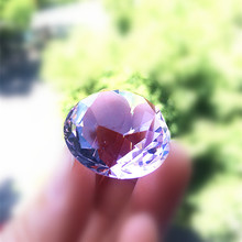 30mm rosa k9 cristal diamante facetado vidro joia em papel artigo de artesanato coleção lembrança aniversário natal casamento presentes decoração 2024 - compre barato